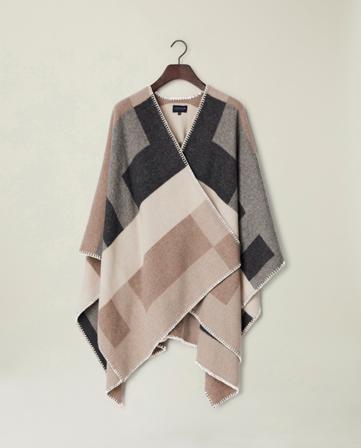 Lexington Poncho i återvunnen ullblandning