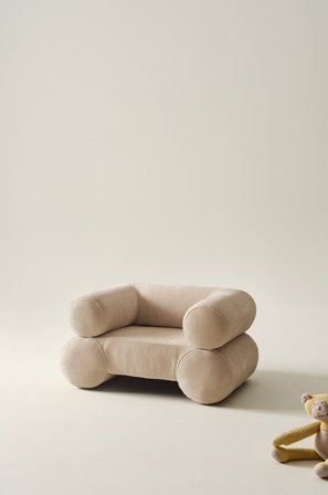 Jotex - Mini Barnelenestol Sandbeige - HARTSDALE - Kjøp Barnelenestoler hos Jotex