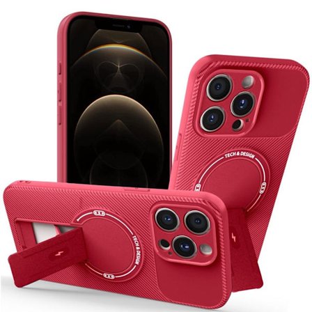 iPhone 12 Pro Case with Stand - Red