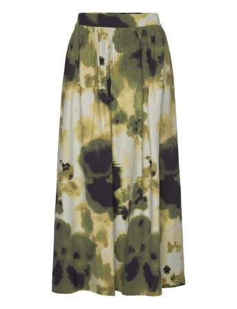 Mschdaniella Diena Skirt Aop Khaki MSCH Copenhagen