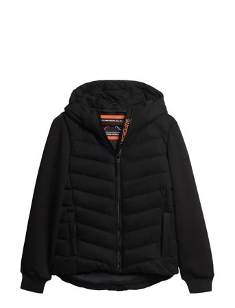 Hood Storm Hybrid Padded Jkt Black Superdry