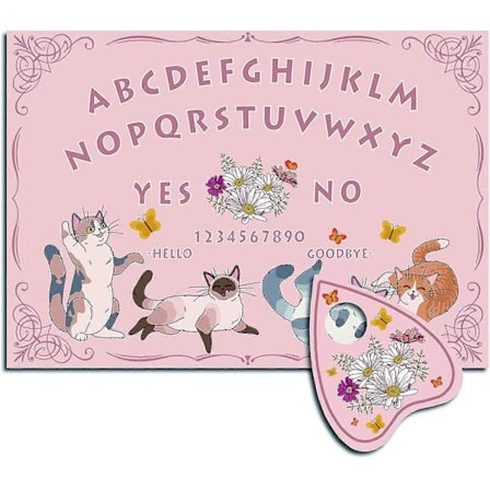 Kitty-henkinen puutaulu kissan heilurilauta Puinen puhuva Ouija-lauta plansetilla ja ennustussarjalla Henkien metsästys Metafyysinen viesti De