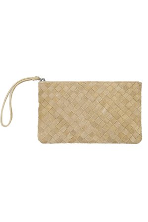 Lia Gritty Woven Leather Olive