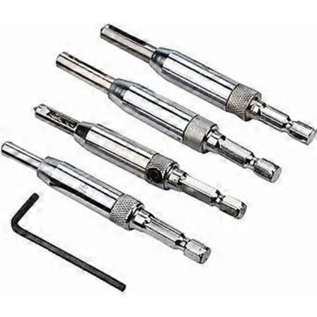 Sæt med 4 Hængselbor OPP Pose Hex Bit Positioneringsprofil Borsæt til Boligindretning