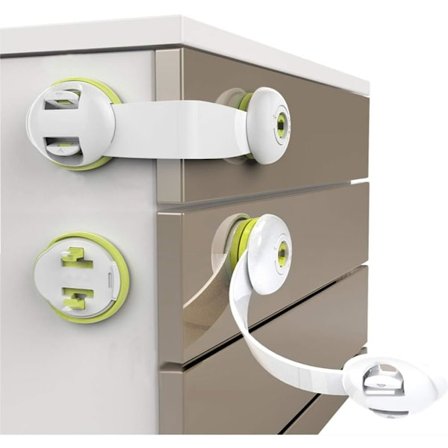 Barnelås for skap - 10-pakning, 3M selvklebende barnesikring