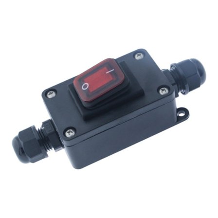 Inline ledningskontakt vippeknap