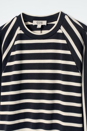 COS Women's Abito Midi A Colonna In Jersey in Blu