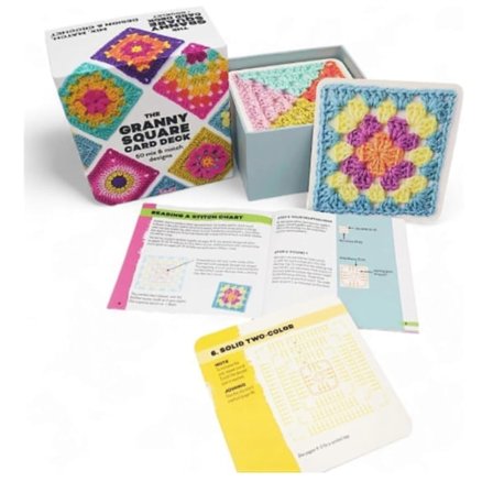 Mormorsrutor Kortset, 50 Mixa och Matcha Designkort, Stickset för Vuxna, Mormorsrutor Kortset Virkning (Endast Kort)/NT/