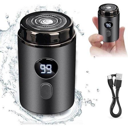 Mini bærbar elektrisk barbermaskine, nyligt opgraderet elektrisk barbermaskine til mænd, USB genopladelig og vandtæt mini barbermaskine.