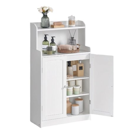 Rootz Badrumsskåp - Badrumsförvaring - 2 -dörrars garderob - Justerbara hyllor - MDF - 30 x 60 x 100 cm