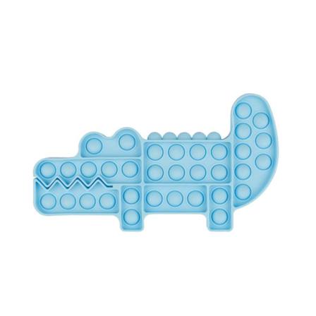 Pop It Fidget Toy - Flera Färger & Modeller - Krokodil - Blå Blå