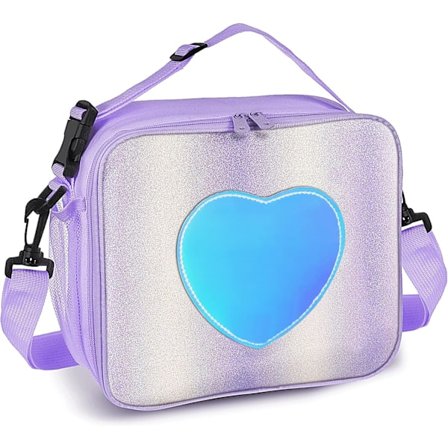 Frokosttaske Isoleret Madkasse - Regnbue Taske Lækagesikker Termisk Genanvendelig Køletaske Picnic Taske Skole Kontor Udendørs Lilla