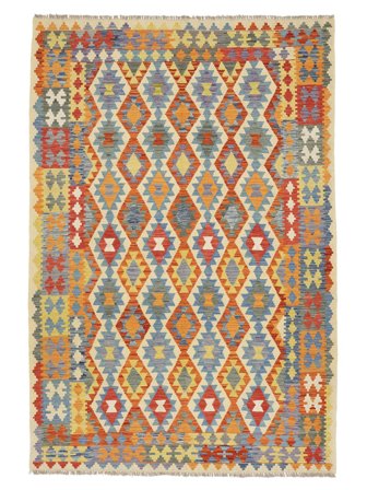 Kilim Afghan Old Style Rug 206X304 Wool