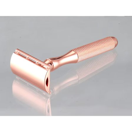 Safety Razor til Kvinder – Klassisk Dobbelbladet Barberkniv - Rosaguld