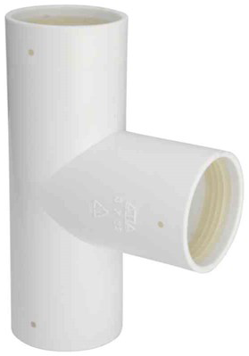Faluplast 3003054172 T-rör med gummitätning 40 mm, Inomhusavlopp