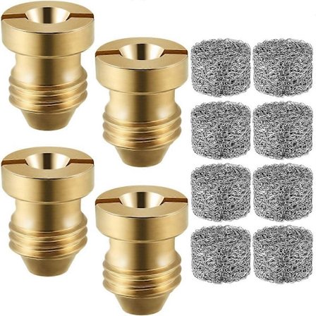 4 Stycken 1,1 mm Skumkanon Munstycksöppning och 8 Stycken Skumgenerator, Hög Ersättning Gängmunstycke 3