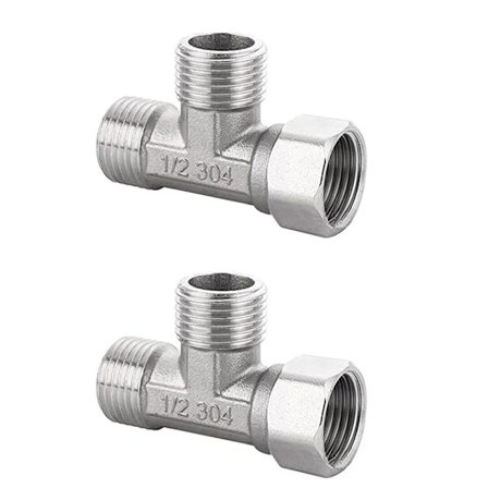 2 STK omledningsventil T Adapter VVS-sæt