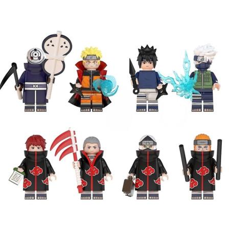 8 stk Anime Naruto Mini Action Figur Leke, Byggeklosser Leke Samlesett For Fest Favorer, Fans Gave Shaped E