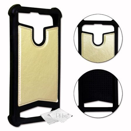 Bakstycke till Huawei Enjoy 20 Pro läderliknande silikongelkonturer anti-chockfodral [tillåter trådlös laddning] - Guld