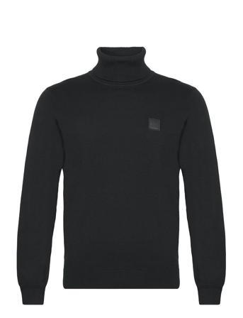 Akiro Tops Knitwear Turtlenecks Black BOSS