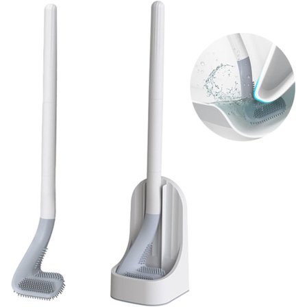 Golf Toiletbørste, Golfbørstehoved Toiletbørste, Golfkølleformet Toiletbørste med Langt Skaft