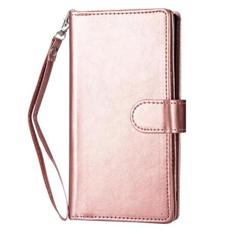 Iphone 12 - Robust 9-korts Plånboksfodral Roséguld
