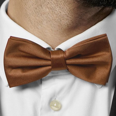 XL Light Brown Basic Pre-Tied Bow Tie for Men - Pre-tied bow ties