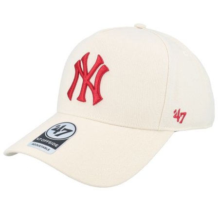 47 Brand - MLB Beige adjustable Keps - New York Yankees Ballpark Offside Dt Natural/Red A-Frame Adjustable @ Hatstore