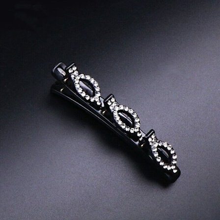 1 kpl Kimalteleva Kristallikivestä Punottu Hiussolki, Tuplaotsatukka