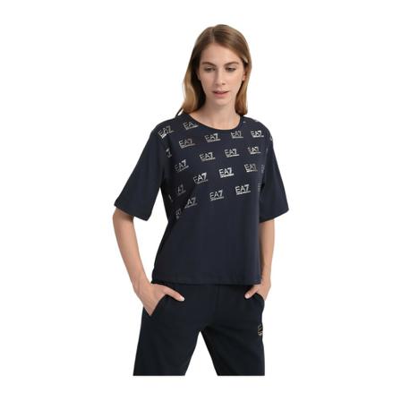 Emporio Armani Ea7 - T-shirts - Blå - Dam - Storlek: Xs, Dam, Storlek: XS