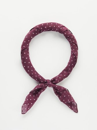 John Henric Men's Burgunderrote Gepunktete Bandana Size Onesize