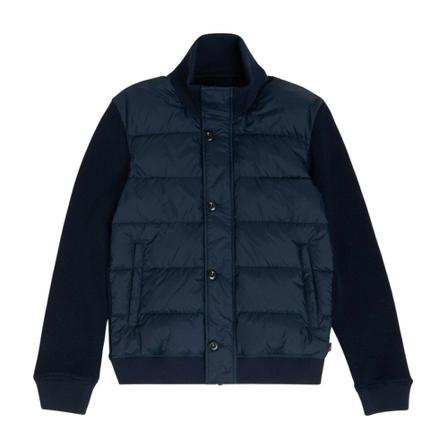Woolrich Blå Full-zip Track Jacka in Quilted Hybrid Fabric blå, Herr, Herr, Storlek: M