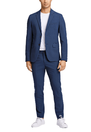 Lindbergh Plain Mens Suit Kavajer Herr Blå 52