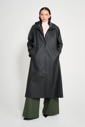 Mosebacke Long Raincoat Black