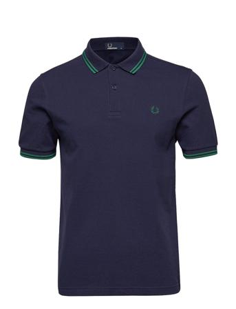 Twin Tipped Fp Shirt Polos Short-sleeved Sininen Fred Perry