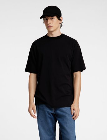 Selected Slhrelax-Dani Ss Interlock Tee Ex - Black - S