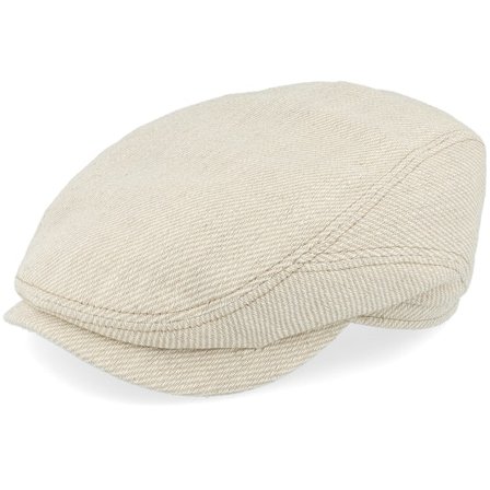 Stetson - Beige flatcap Keps - Driver Cap Cotton/Lin Twill Beige/Off White Flat Cap @ Hatstore
