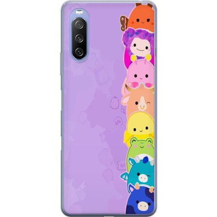 Yhteensopiva Puhelinkuori Sony Xperia 10 III Lite Tumma siluetti Jeesuksesta, jolla on orjantappurakruunu mustaa taustaa vasten, voimakkaassa kontrast