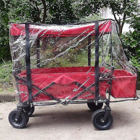 Vikbar Portabel Shoppingvagn För Barn Lämplig För Att Dra Vagn Vikbar Husbil Camping Strand Trädgård 1st-transparent