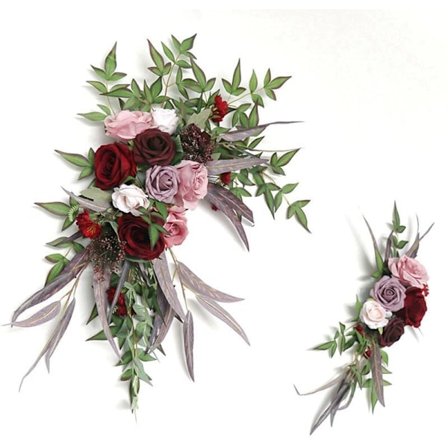 2 st Bröllopsbåge Dekoration Hörn Fest Bröllop Arrangemang Båge Konstgjord Dekoration Rad