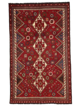 Ghashghai Fine Teppe 147X238 Mørk Rød/Svart Ull, Persia