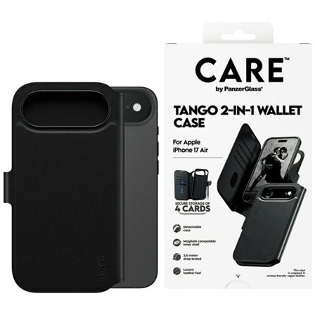CARE by PanzerGlass Feature Tango 2in1 Lompakko Case MagSafe for iPhone Air - Musta