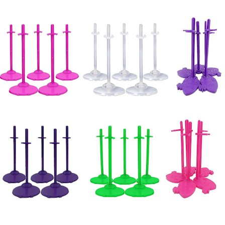 5 stk Dukkestader Display Støtte Talje Model Pink Purple Holder Til Barbie Dukke Til Monster High Dukke Tilbehør Børns Legetøj