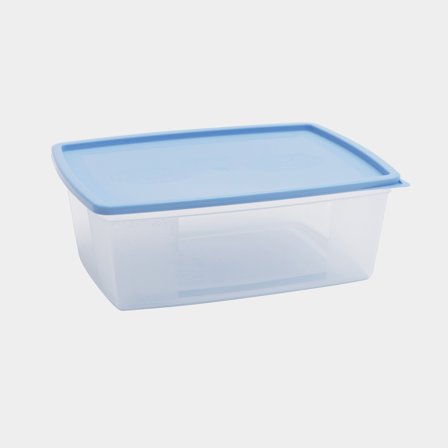 Boîte-repas Nordiska Plast Frys/Micro, transparent/bleu, 2.5 liter, 2-pack