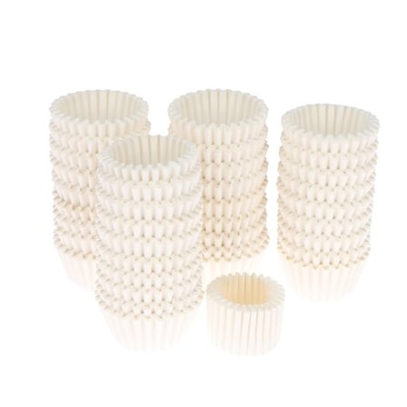 IC 1000 STK Mini Sjokoladepapir Liner Baking Muffin Cake Cupcake Hvit