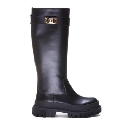 Dolce & Gabbana, High Boots Czarny, Kobieta, Rozmiar: 39 EU