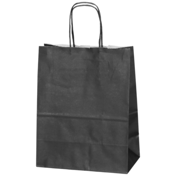 Papirpose Svart 18x10x23 cm