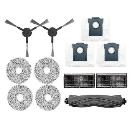 Bot L10s Pro Ultra Heat -robotti-imurin varaosatarvikepaketti, pääsivu sivuharja, suodatin, moppiliina