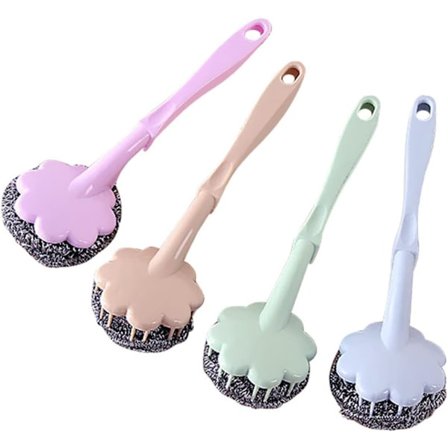 Rostfri skrubbers stålull diskmaskin rengöringssvamp Po