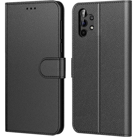 Fodral för Samsung Galaxy A13 4G / 5G (Svart Bok), Samsung A13 Lite Fodral, Premium PU Läder Skyddande Skal, Magnetisk Stängning Väska, Flip Case Comp
